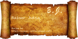 Bainer Jutta névjegykártya